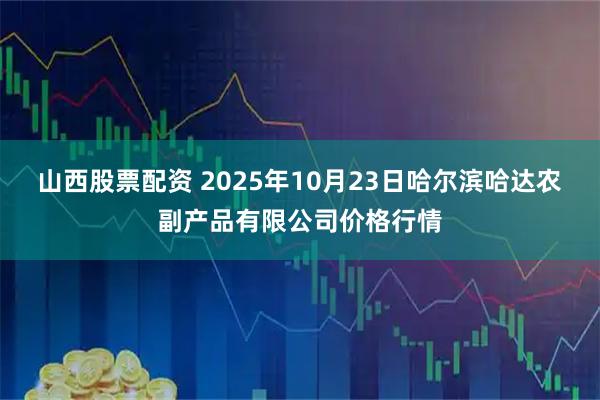 山西股票配资 2025年10月23日哈尔滨哈达农副产品有限公司价格行情